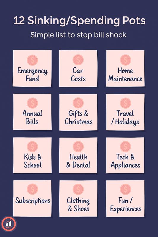 12 Sinking/SPending pots visual diagram