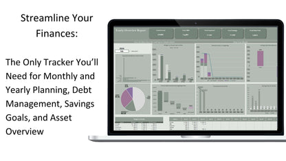 Complete Finance Tracker: Budget, Debt, & Savings Master Excel Tool | Any currency