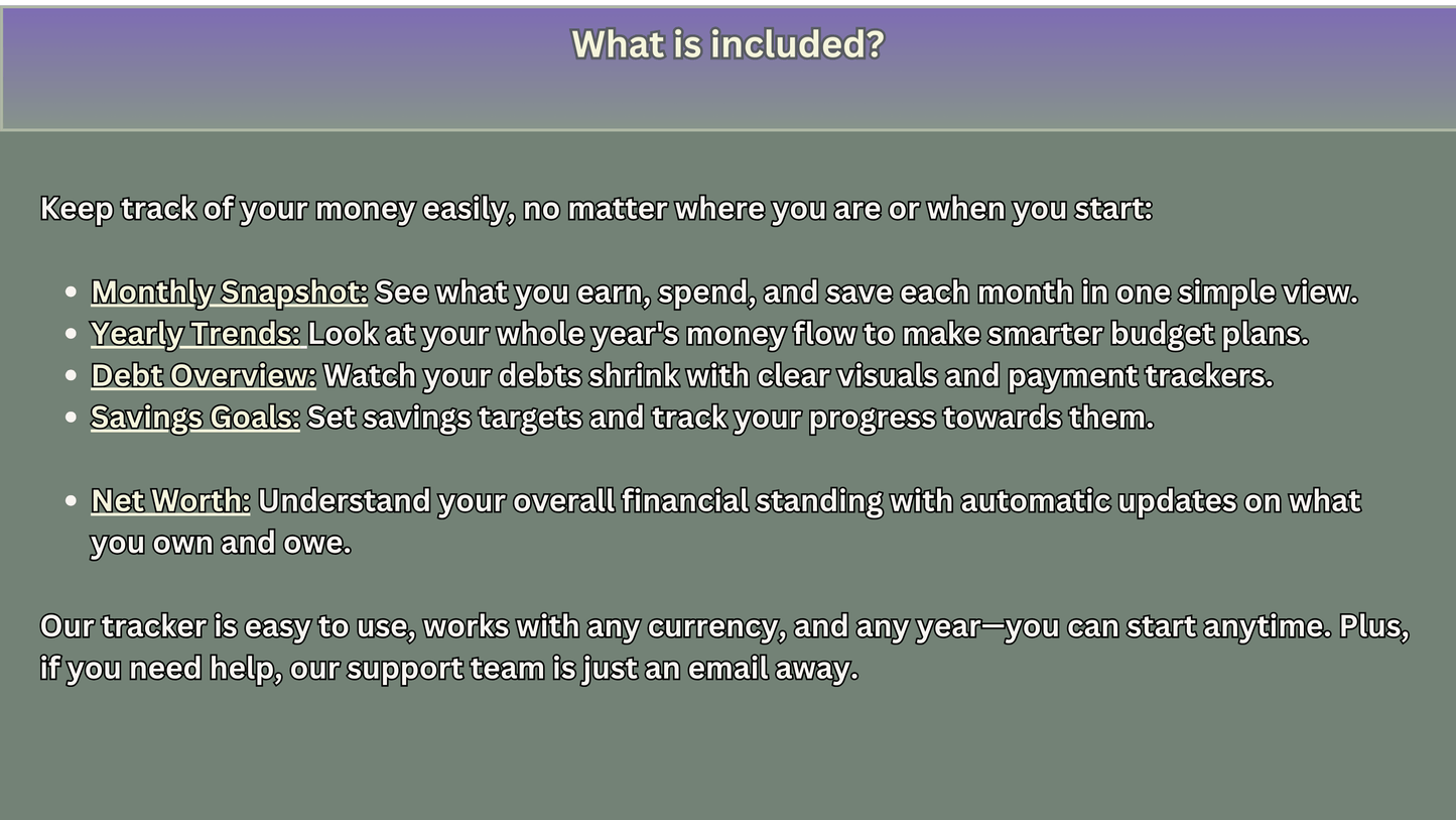 Complete Finance Tracker: Budget, Debt, & Savings Master Excel Tool | Any currency